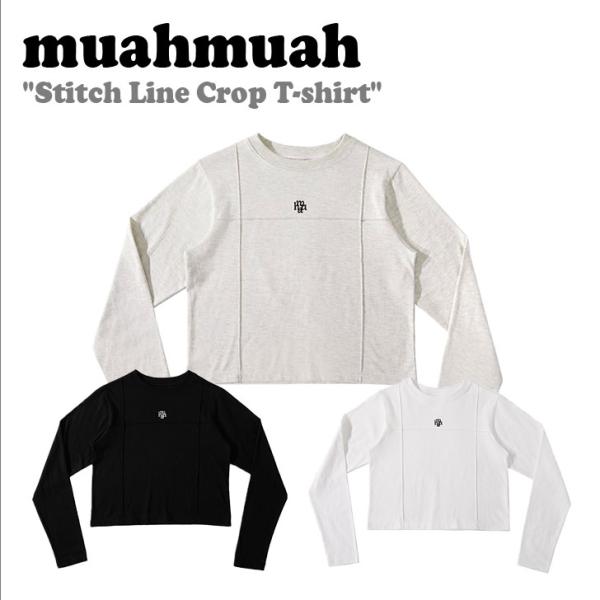 ムアムア 長袖Tシャツ muahmuah ムーアムーア レディース Stitch Line Crop...