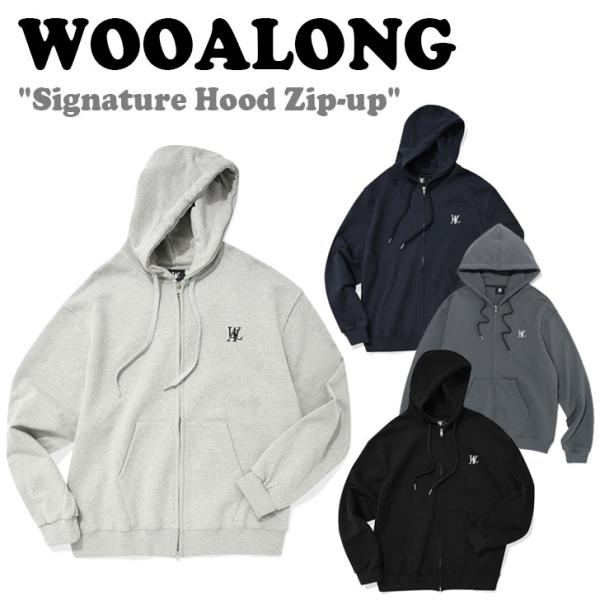 【即納/国内配送】ウアロン パーカ WOOALONG Signature Hood Zip-up シ...