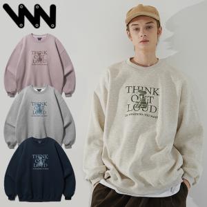 WVプロジェクト トレーナー WV PROJECT 正規販売店 OUTLOUD SWEATSHIRTS アウトライド スウェットシャツ 裏起毛 GRAY NAVY OATMEAL PALE PINK MJMT7613 ウェア｜drescco