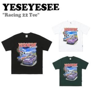 イェスアイシー Tシャツ YESEYESEE Racing 22 Tee レーシング22 Ｔシャツ BLACK WHITE DARK GREEN 半袖 YES747/YES748/YES749 ウェア｜drescco