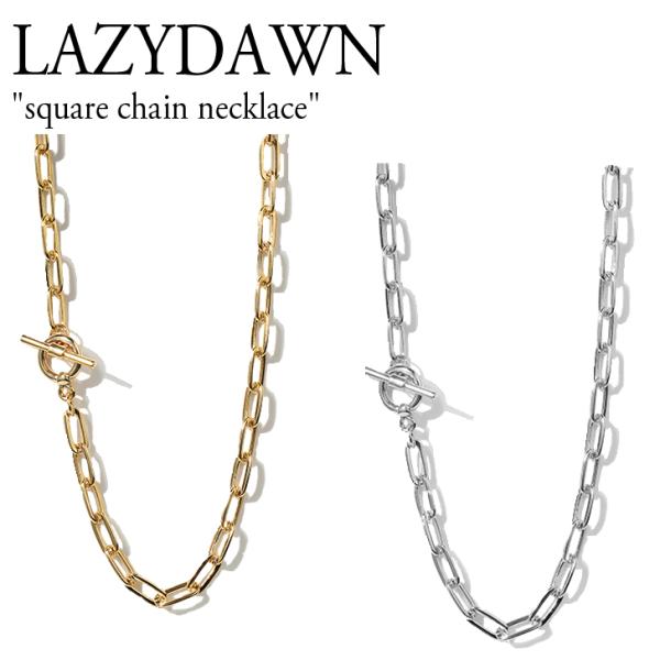 レイジーダウン ネックレス LAZYDAWN square chain necklace スクエア ...
