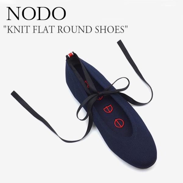 ノード フラットシューズ パンプス NODO レディース KNIT FLAT ROUND SHOES...