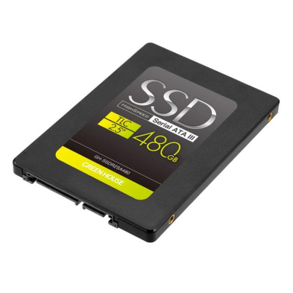 SSD 2.5インチ SATA 6Gb/s TLC 480GB 高速モデル 3年保証 グリーンハウス...