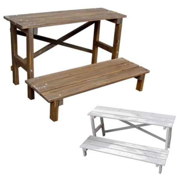 北海道・沖縄・離島配送不可 代引不可 フラワースタンド 2段 2WAY 幅80cm 鉢置き 住まいス...