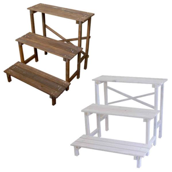 北海道・沖縄・離島配送不可 代引不可 フラワースタンド 3段 2WAY 幅80cm 鉢置き 住まいス...