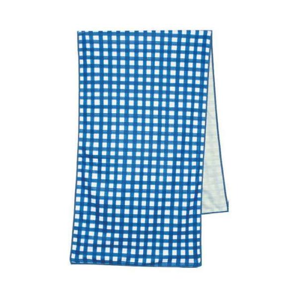 クールタオル NAVY CHECK Cooクールタオル 100×30cm ひんやり 冷感 リバーシブ...