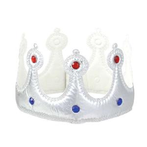 キラキラやわらかかんむり シルバー 冠 クラウン 王様 こども キッズ 子供用サイズ