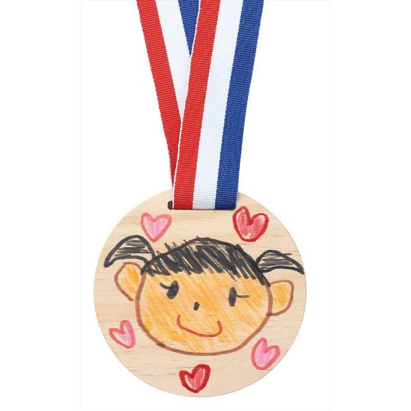 木製メダル(リボン付き) アーテック 21756