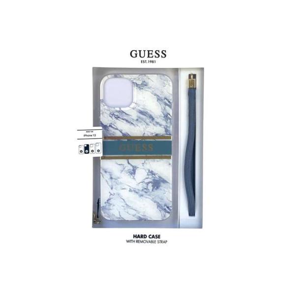 GUESS（ゲス）iPhone13用 ストラップ付き PET+TPU 背面ケース GUESS GUH...