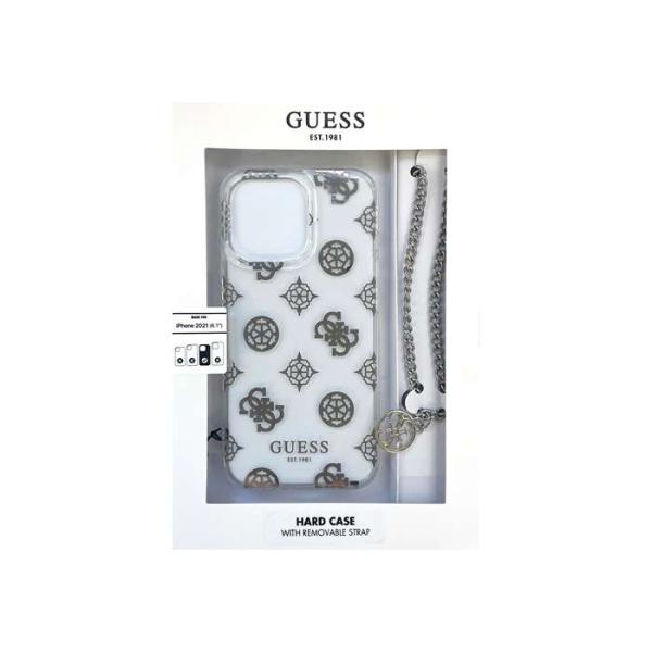 GUESS（ゲス）iPhone13 Pro用 チャーム付き クリア 背面ケース GUESS GUHC...