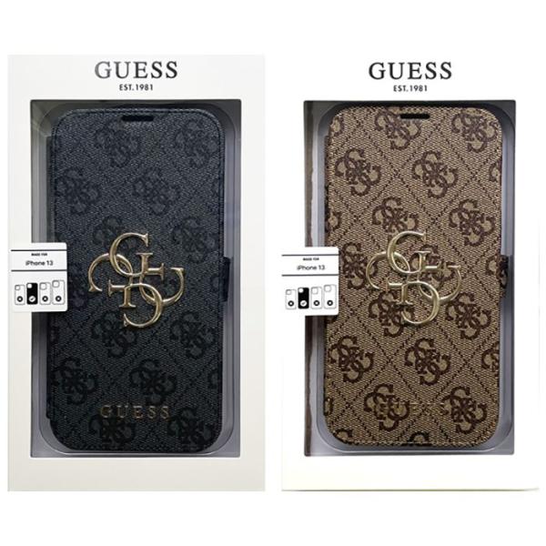 GUESS iPhone 13 6.1 2眼 手帳型ケース エアージェイ GUBKP13M4GMG