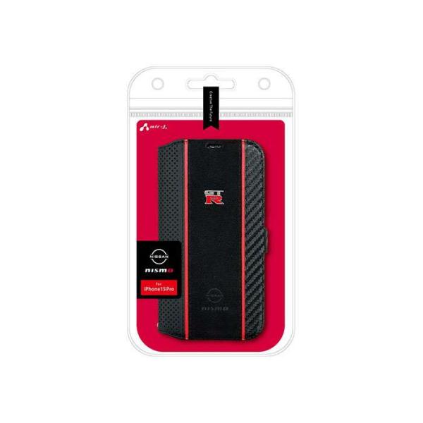 nismo GT-R iPhone15 Pro用 アルカンターラ＆本革 手帳型ケース エアージェイ ...
