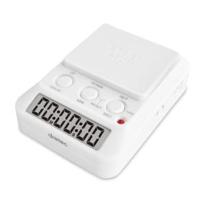 タイムアップ2 卓上タイマー 学習 時間測定 デジタル ホワイト ドリテック T-580WT｜dresma