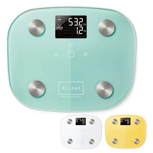 即日出荷 代引不可 ECLEAR 体組成計 体重計 体脂肪計 バックライト搭載 健康管理 ダイエット...