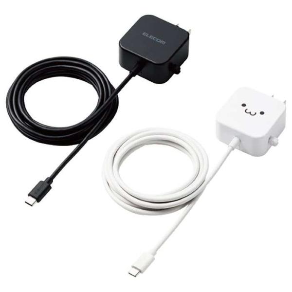 即日出荷 代引不可 AC充電器 2.4A 12W USB Type-Cケーブル一体型 2.5ｍ 急速...