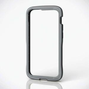 即日出荷 iPhone13 mini 5.4インチモデル ケース カバー ハイブリッドバンパーケース グレー TOUGH SLIM LITE｜dresma