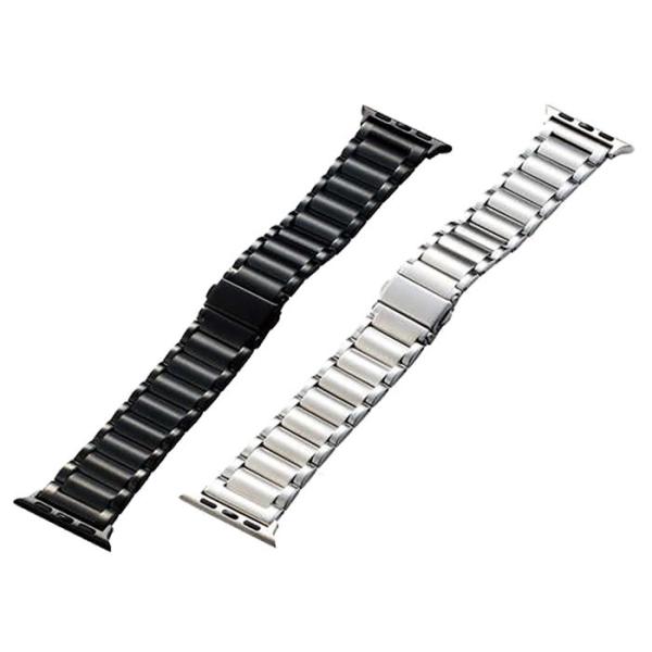 即日出荷 代引不可 Apple Watch 45/44/42mm プレミアムステンレスバンド 3連タ...