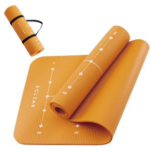 代引不可 ヨガマット トレーニングマット 厚さ10mm 筋トレ トレーニング ストレッチ エクササイズ オレンジ エレコム