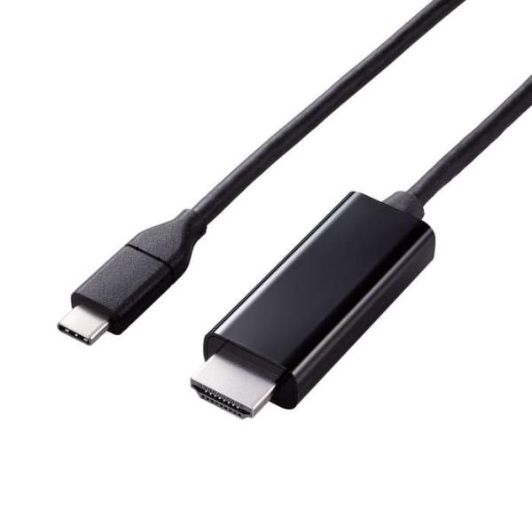 あすつく 代引不可 USB Type-C to HDMI 変換 ケーブル 1m ブラック やわらかケ...