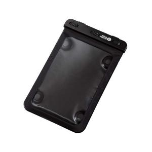 代引不可 タブレットケース 防水ケース 汎用 IPX8 吸盤付き ブラック 7.0〜8.3インチ対応 タブレット用防水ケース｜dresma