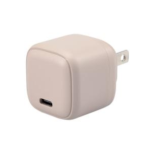 あすつく 代引不可 USB Type-C コンセント 充電器 PD 20W Type C ×1 軽量  iPhone iPad Galaxy Pixel Android グレージュ エレコム｜dresma