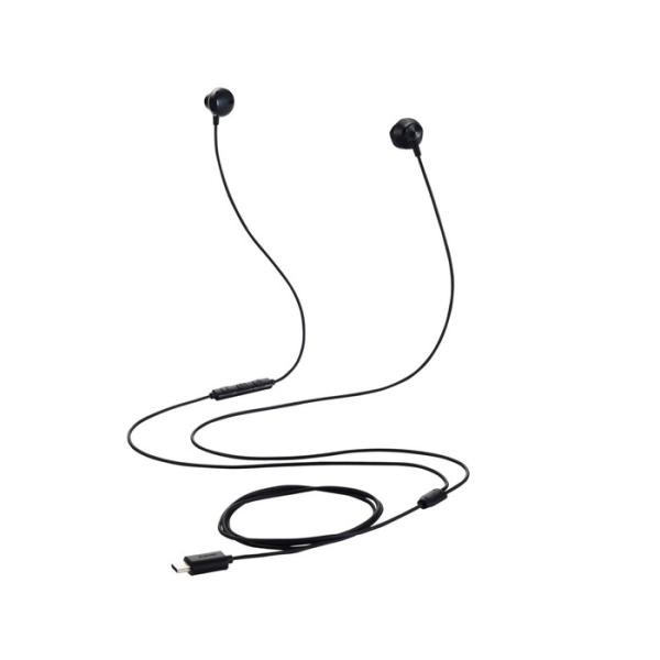 即日出荷 代引不可 タイプC イヤホン 有線 マイク付き セミオープン型 USB Type-C ポー...