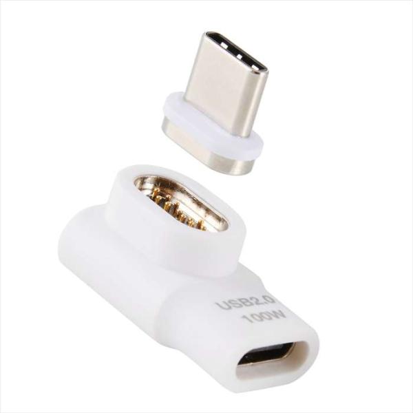 代引不可 USB Type-Cアダプタ/着脱式マグネット/L字/ホワイト