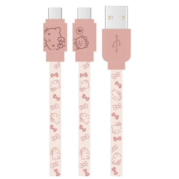 サンリオキャラクターズ USB Type-C対応 同期＆充電ケーブル ハローキティ SANRIO キ...