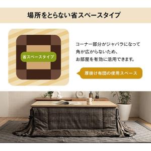 代引不可 省スペース こたつ布団 長方形 チェ...の詳細画像1
