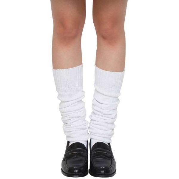 TEENS EVER ルーズソックス 80cm 無地 白 靴下  高校生 JK