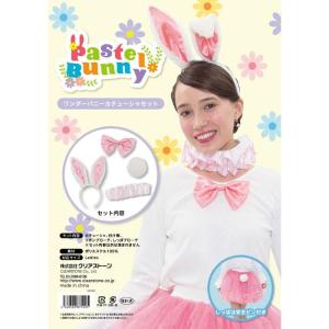 ワンダーバニーカチューシャセット うさみみ ふわもこ ヘアアクセ コスプレ 小道具 グッズ 仮装 変装 クリアストーン 4560320871095｜dresma