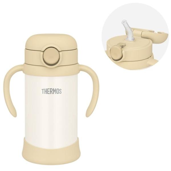 THERMOS まほうびんのベビーストローマグ 水筒 魔法瓶 350ml 保冷 サンドベージュ サー...