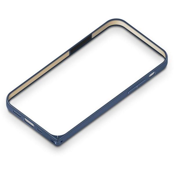 iPhone 12 mini用 アルミニウムバンパー ネイビー PGA PG-20FBP04NV