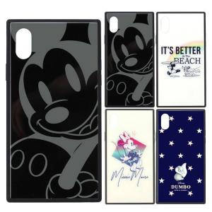 iPhone XR 対応 iPhoneXR ケース カバー ディズニーキャラクター ガラスハイブリッドケース ハイブリッドケース 光沢 Disney ミッキー ミニー ダンボ