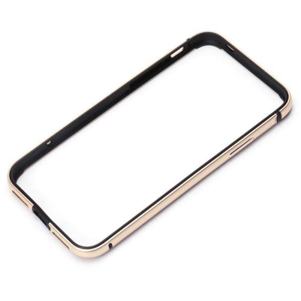 iPhoneX 用 アルミ+TPUハイブリッドバンパー ゴールド PGA PG-17XBP06GD