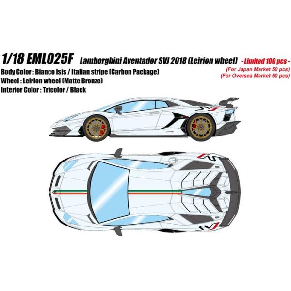 限定品  1/18 EIDOLON ランボルギーニ アヴェンタドール SVJ 2018 (レイリオン...