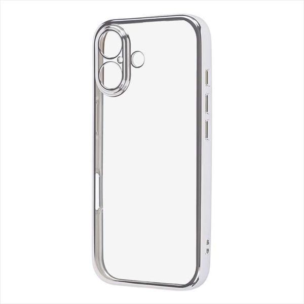 iPhone 17  ソフトケース 精密設計 フレームメッキ / シルバー レイ・アウト RT-P5...