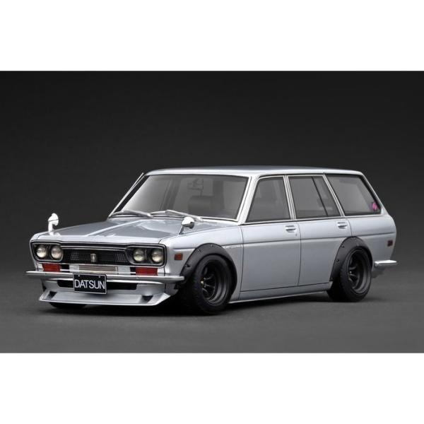 イグニッションモデル 1/18 Datsun Bluebird Wagon (510) Silver...
