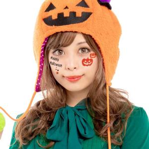 出荷 フェイスシール R グリッター パンプキン ハロウィンフェイスシール