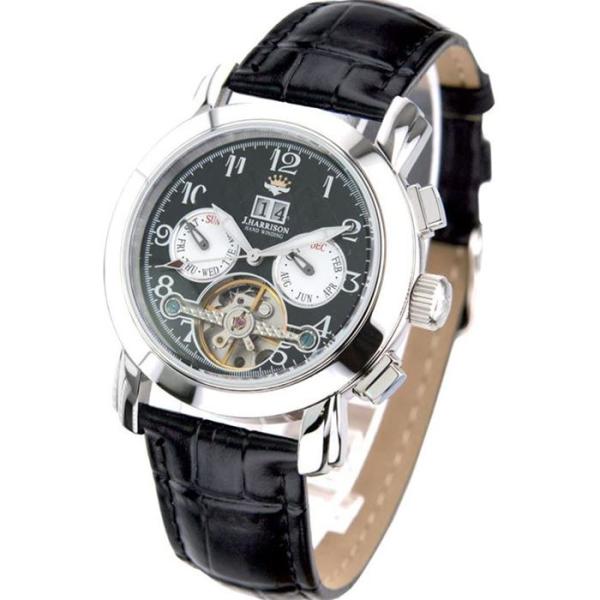 腕時計 ウォッチ 3機能表示 手巻式 メンズ J.HARRISON JH-044BB
