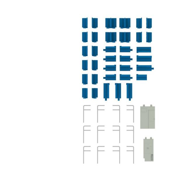 「セミクロスシート内装セットA (ブルー)」 ピーエムオフィスエー PP199