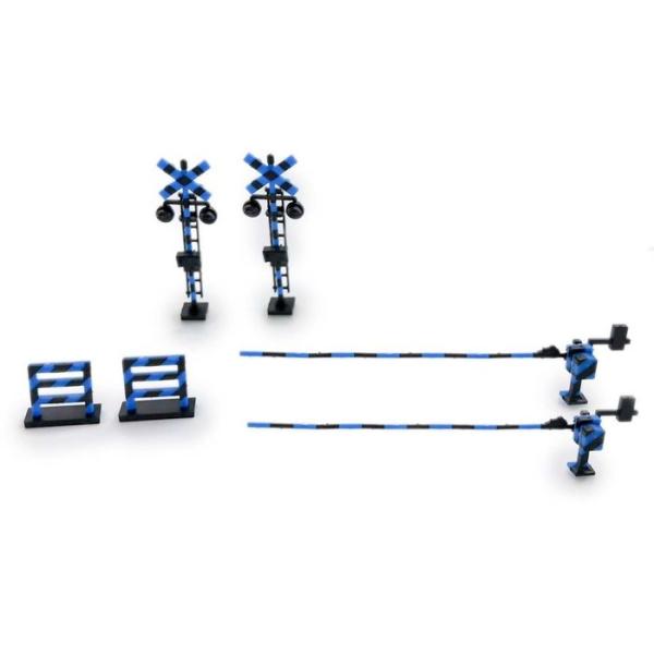 ポップな異世界シリーズ 2色成形プラスチックキット「踏切」 (青×黒) ピーエムオフィスエー PP2...