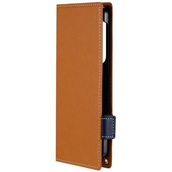 Xperia 1 VI SO-51E 薄型・軽量PUレザー手帳ケース Twoal W キャメル LE...