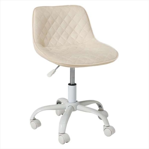 北海道・沖縄・離島配送不可 代引不可 オフィスチェア ダイヤ/ベロア調アイボリー HAGIHARA ...