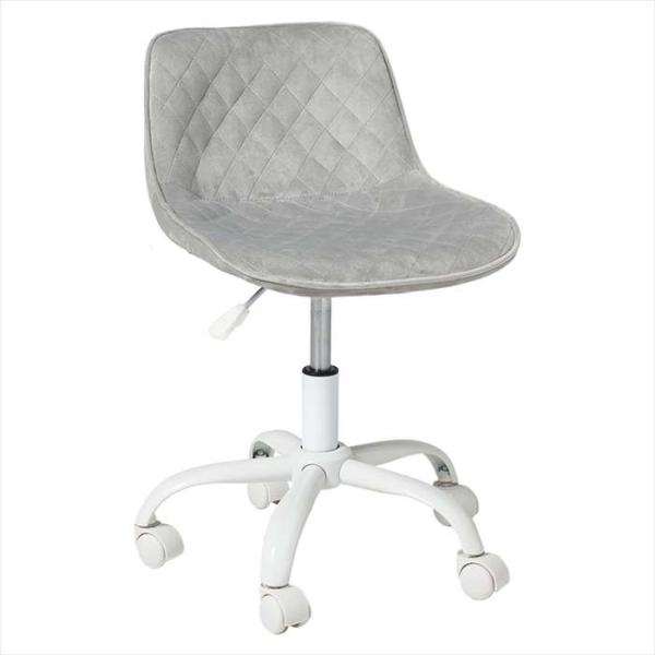 北海道・沖縄・離島配送不可 代引不可 オフィスチェア ダイヤ/ベロア調ライトグレー HAGIHARA...