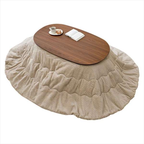 北海道・沖縄・離島配送不可 代引不可 こたつ＋うす掛け布団 2点セット ブラウン/グレージュ HAG...