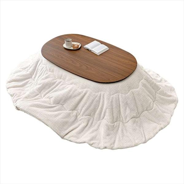 北海道・沖縄・離島配送不可 代引不可 こたつ＋うす掛け布団 2点セット ブラウン/アイボリー HAG...