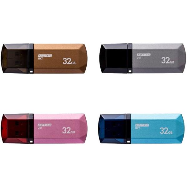 USBフラッシュメモリ UKT USB2.0 32GB アルミニウム一体成形ボディ ADTEC AD...