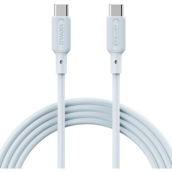 PD充電器 65W C2 青 ソフトU2ケーブル スマホ タブレット PC 周辺機器 ADTEC A...