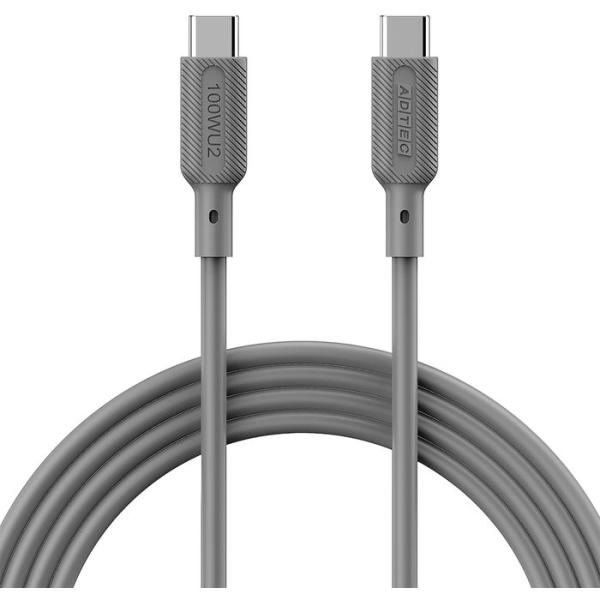 PD充電器 65W C2 黒 ソフトU2ケーブル スマホ タブレット PC 周辺機器 ADTEC A...